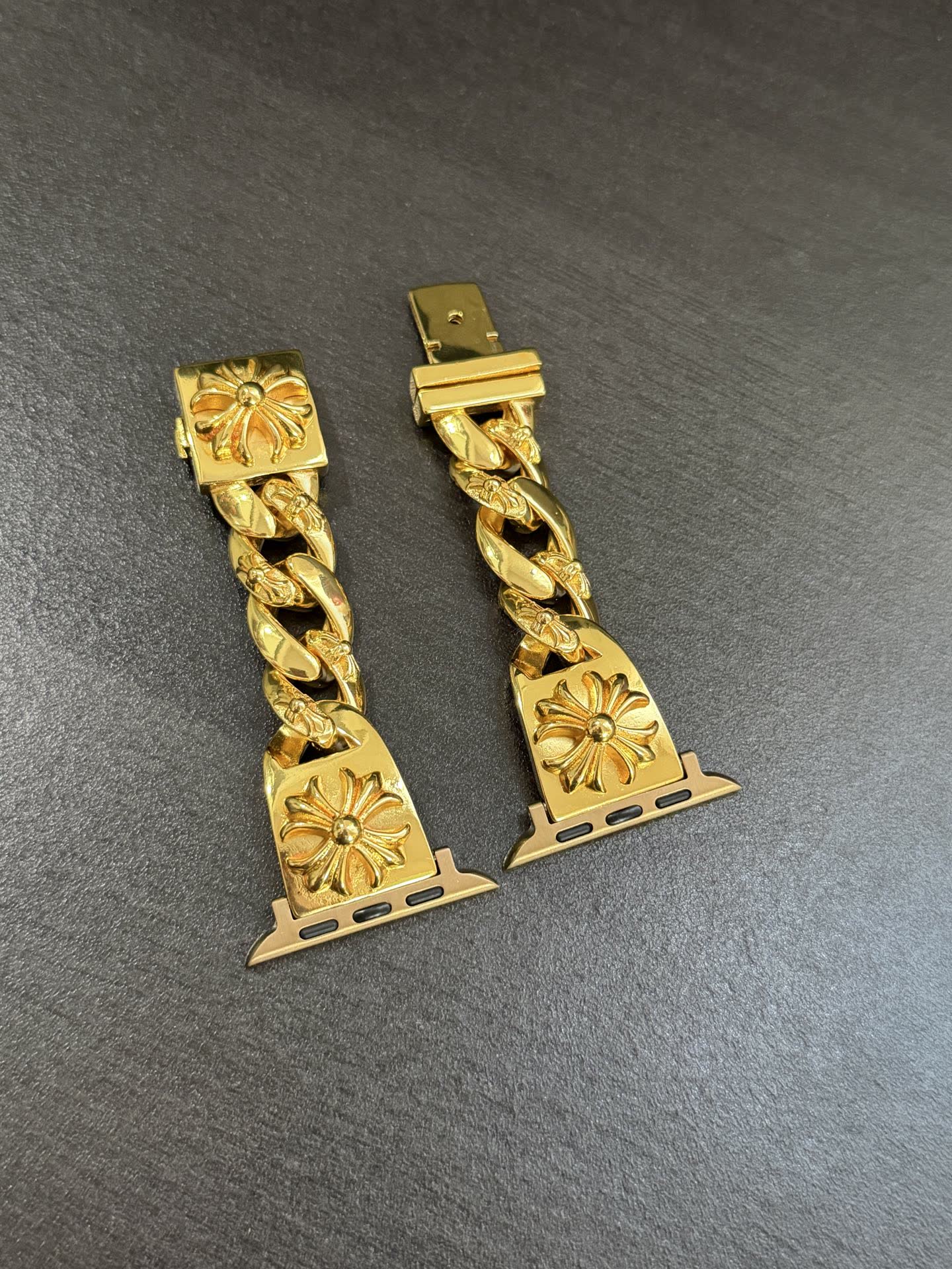 Chrome Hearts Gold-Tone Flower Watch Band